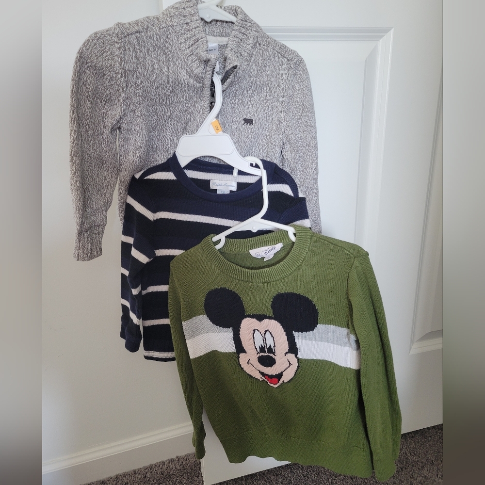 Disney Kids Green Mickey Mouse Sweater